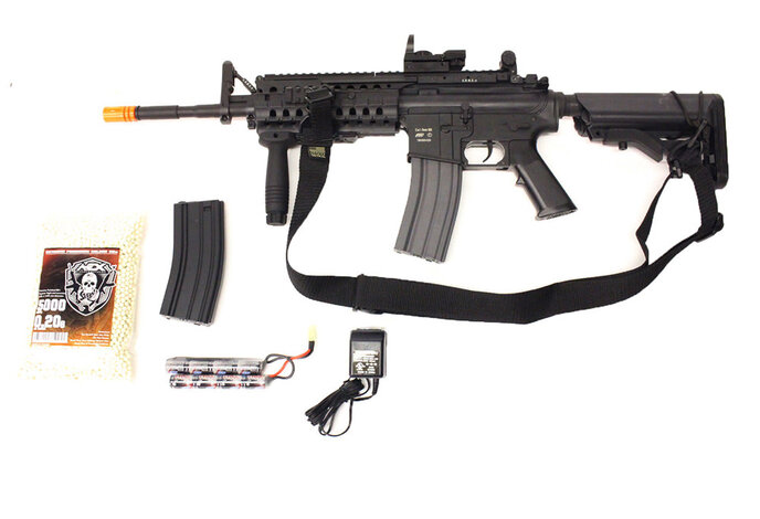 ASG M4 SIR electric rifle Warfighter package, black