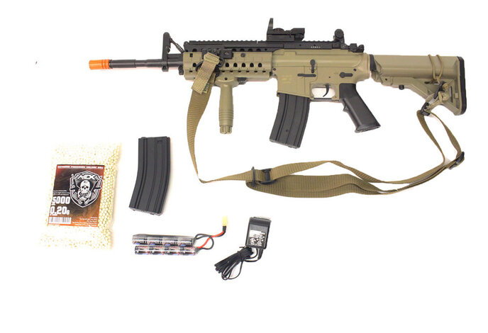ASG M4 SIR electric rifle Warfighter package, tan