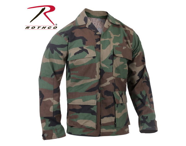 Rothco Rothco Ripstop BDU Shirt , Woodland (100% Cotton Rip-Stop)