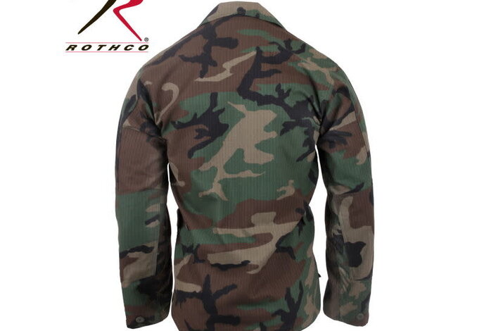 Rothco Ripstop BDU Shirt , Woodland (100% Cotton Rip-Stop)