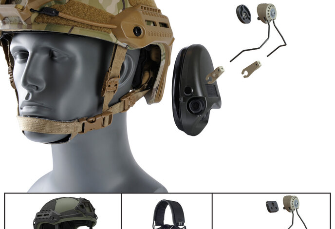 Unity SARA Sordin Adapters for Unity MARK Rail (compatible with PTS MTEK FLUX Helmet)