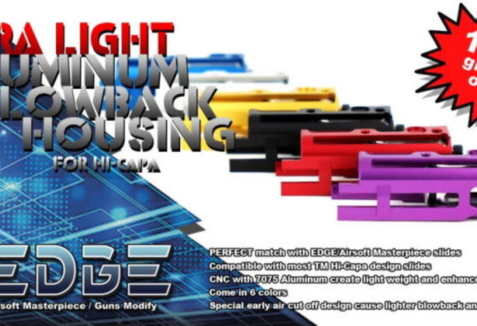 EDGE Custom Ultra Light Aluminum Early Cutoff Blowback Housing for Hi Capa