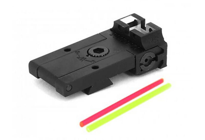 Airsoft Masterpiece Aluminum Rear Sight with Fiber for Hi Capa Infinity
