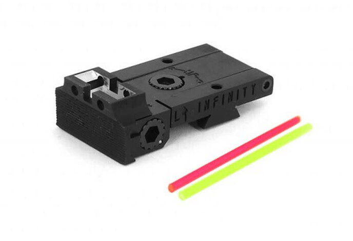 Airsoft Masterpiece Aluminum Rear Sight with Fiber for Hi Capa Infinity
