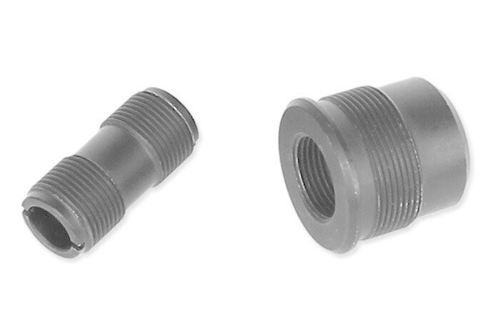 ASG HUSH XL 14mm CCW Silencer with Sniper Rifle Thread Adapter