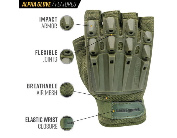 Valken Valken Alpha Half Finger Gloves