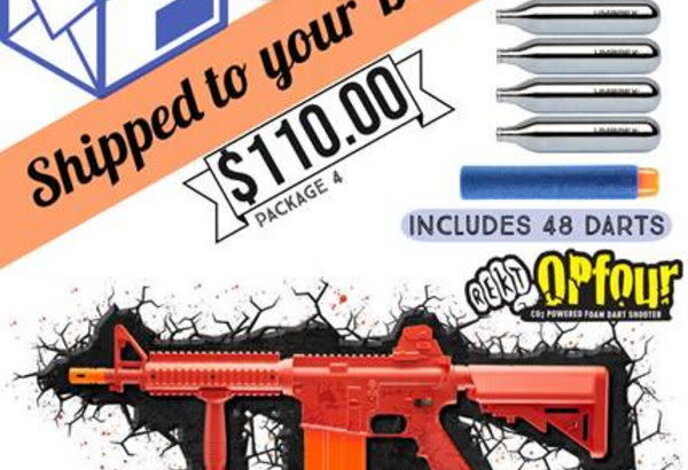 DROP SHIP SPECIAL - REKT OPFOUR CO2 Powered Foam Dart Rifle