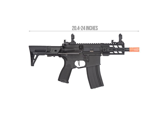 Lancer Tactical GEN2 M4 Enforcer Hybrid 4" Battle Hawk PDW Low FPS Nylon Polymer Rifle Black