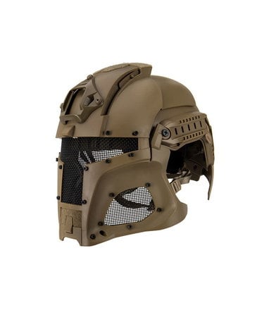 UK Arms UKARMS Interstellar Battle Trooper Full Face Airsoft Helmet Tan