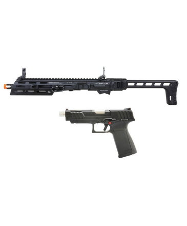 G&G G&G SMC 9 Carbine Kit with GTP 9 GBB Pistol and 50 round Magazine Black