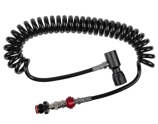 Tippmann Tippman HPA remote coiled line with slide check and QD valve, 800 psi