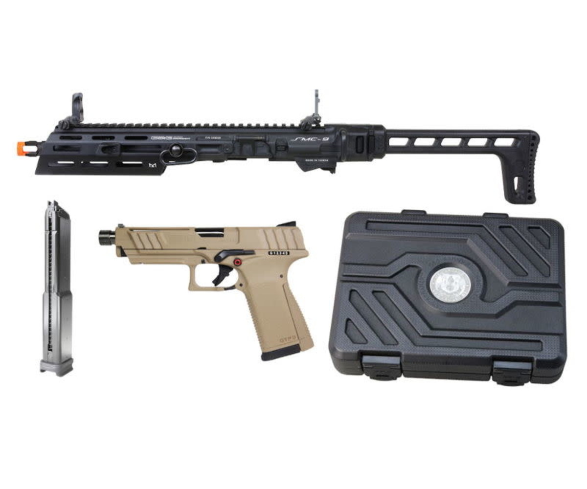 G&G SMC 9 Carbine Kit with GTP 9 GBB Pistol and 50 round Magazine