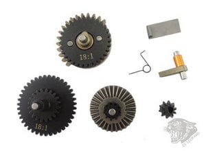 ZCI ZCI CNC Steel 3mm Shaft Gear Set 18:1 Standard Torque with Latch & Pinion