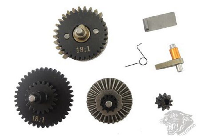 ZCI CNC Steel 3mm Shaft Gear Set 18:1 Standard Torque with Latch & Pinion
