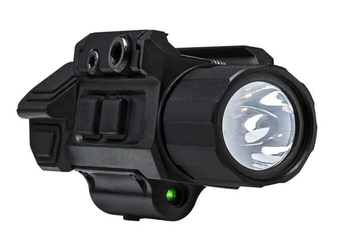 NcStar Gen3 Pistol Flashlight with Strobe & Green Laser