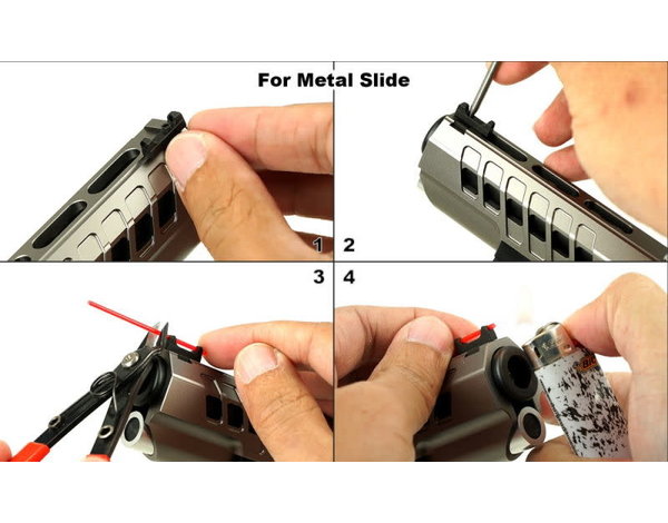 Airsoft Masterpiece EDGE Custom "BULLSEYE" Advance Steel Front Sight for Hi CAPA