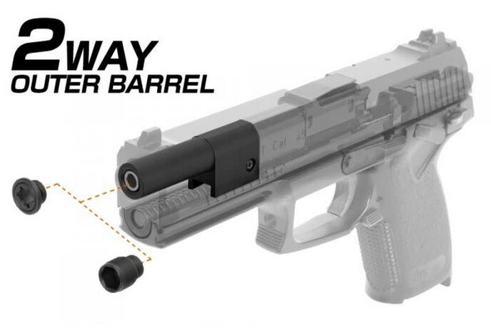 Nine Ball TM MK23 SOCOM Metal SAS Outer Barrel with 14mm adapter