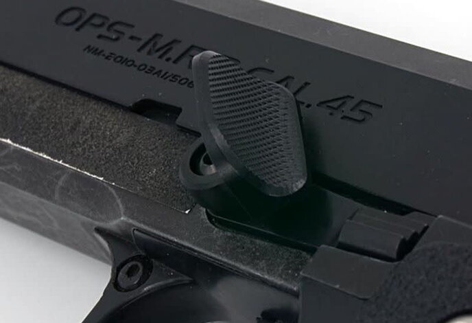 AIP Stainless Steel Slide Stop with Thumb Rest for Tokyo Marui Hi Capa