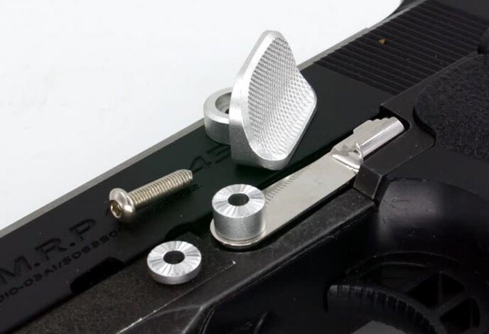 AIP Stainless Steel Slide Stop with Thumb Rest for Tokyo Marui Hi Capa