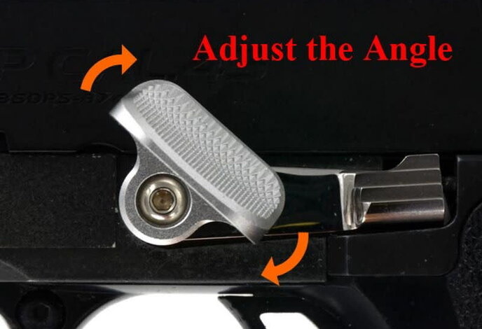 AIP Stainless Steel Slide Stop with Thumb Rest for Tokyo Marui Hi Capa