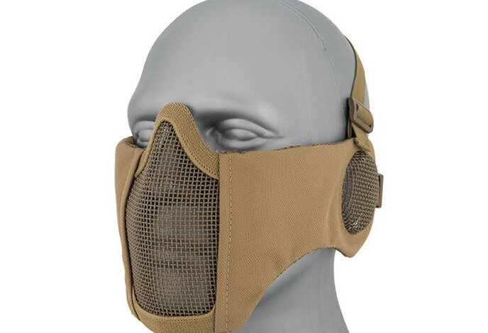 WoSport Steel Mesh Nylon Padded Lower Face Mask with Ear Protection