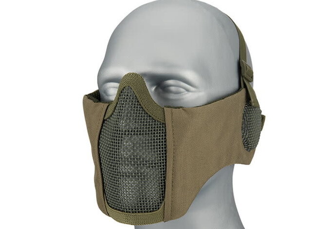 WoSport Steel Mesh Nylon Padded Lower Face Mask with Ear Protection