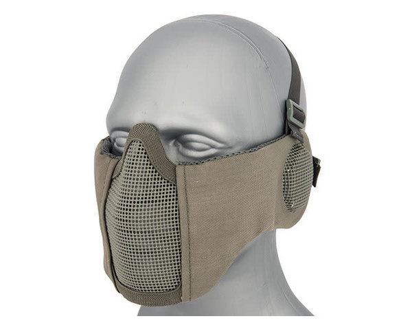 WoSport WoSport Steel Mesh Nylon Padded Lower Face Mask with Ear Protection