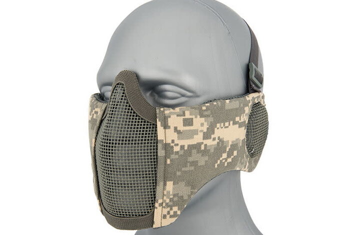 WoSport Steel Mesh Nylon Padded Lower Face Mask with Ear Protection