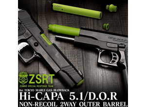 Nine Ball Nine Ball TM Hi Capa 5.1 Non-Recoil Threaded SAS Barrel ZSRT Zombie Green