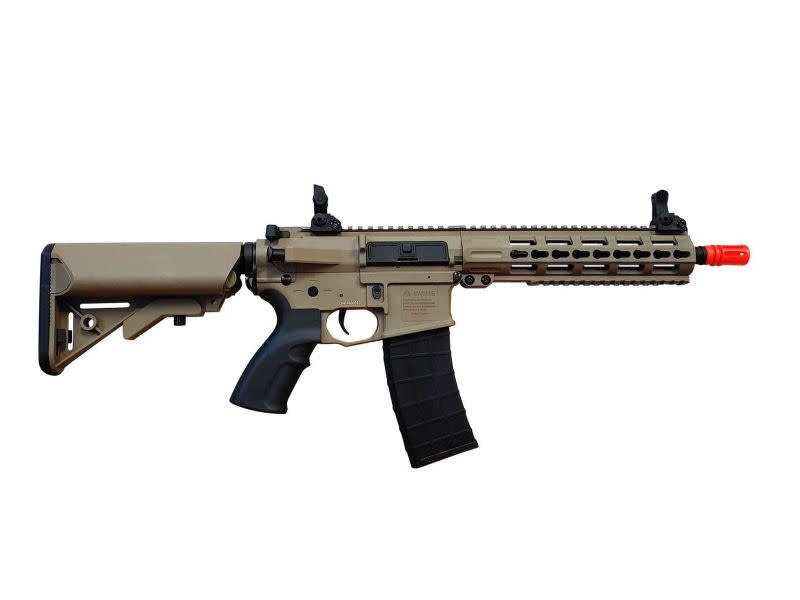 Tippmann M4 Commando CQB 10.5" Keymod AEG Desert with Battery and