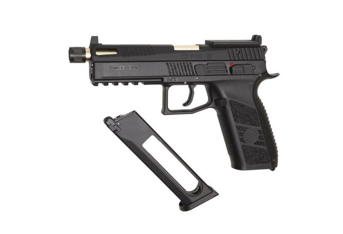 ASG CZ P-09 OR (Optics Ready) GBB with CO2 Magazine and 14mm CCW Threaded Barrel