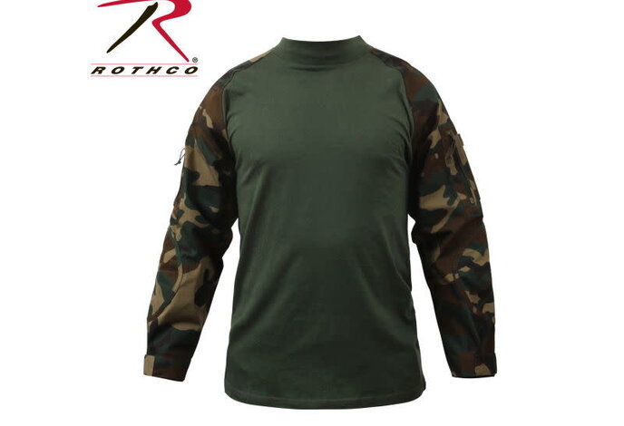Rothco Combat Shirt, Woodland