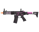 Lancer Tactical GEN2 M4 Enforcer Proline 7" Battle Hawk PDW Skeleton High FPS Metal Rifle Black/Purple