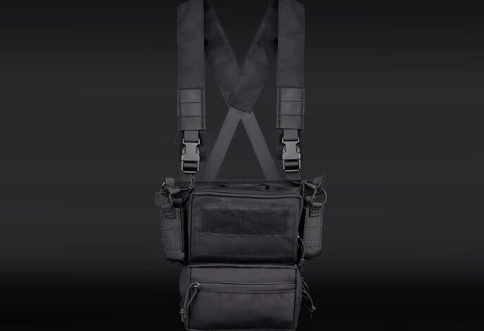 Wosport Multifunctional Tactical Chest Rig / Sub Abdominal Pouch Set
