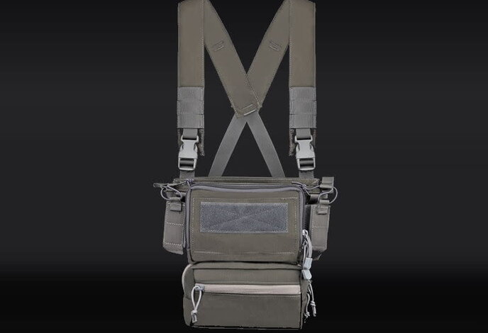 Wosport Multifunctional Tactical Chest Rig / Sub Abdominal Pouch Set