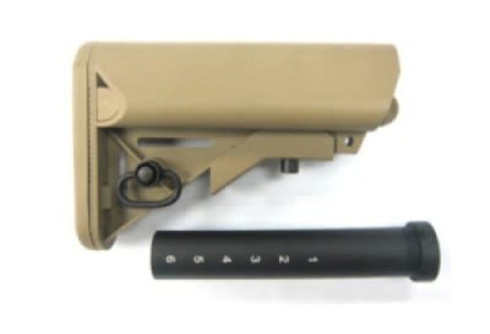 APS Crane Stock with 6 Position Metal Buffer Tube for M4 AEG