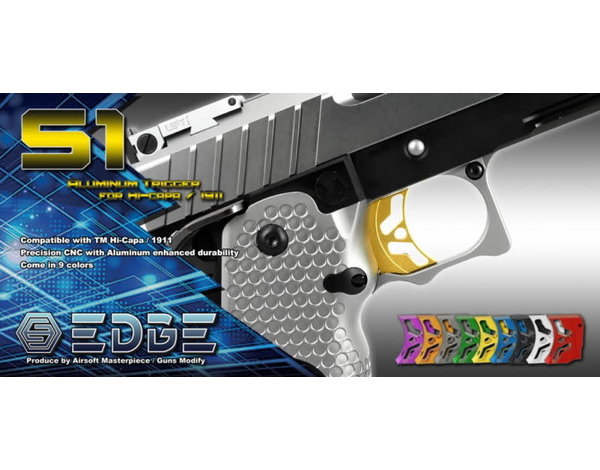 EDGE Custom EDGE Custom Aluminum "S1" Type 3 Trigger for Hi CAPA / 1911