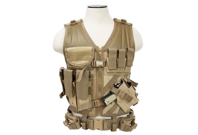 NcStar Adult Crossdraw Tactical Vest MED - 2XL