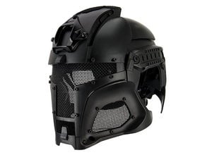 UK Arms UKARMS Interstellar Battle Trooper Full Face Airsoft Helmet Black