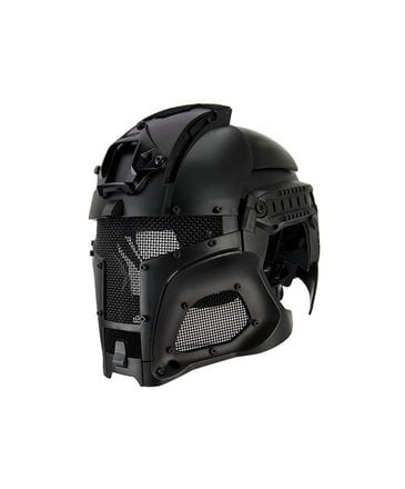 UK Arms UKARMS Interstellar Battle Trooper Full Face Airsoft Helmet Black