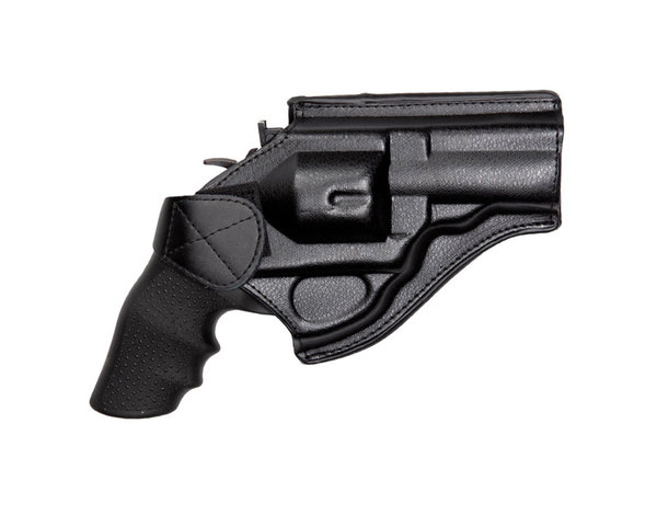 ASG Belt holster for 4" revolvers, leather, black