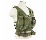 NcStar NcStar Cross Draw Tactical Vest, XS/SM, Woodland Camo