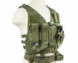 NcStar Cross Draw Tactical Vest, XS/SM, Woodland Camo