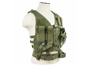 NcStar NcStar Cross Draw Tactical Vest, XS/SM, Woodland Camo