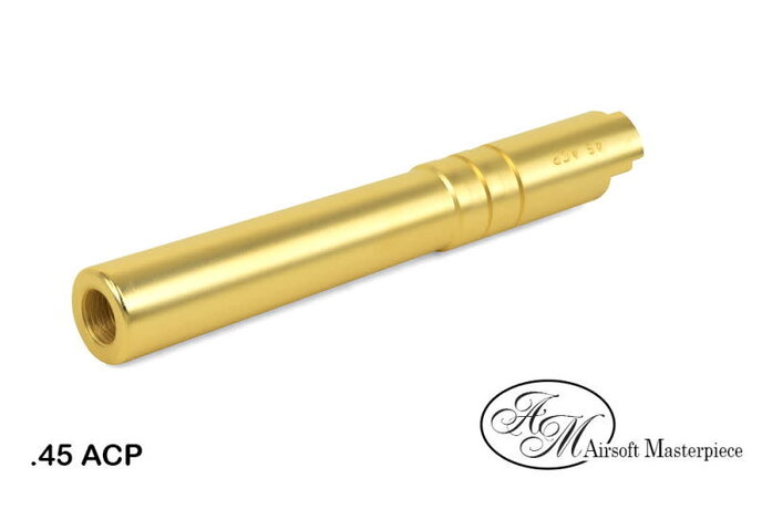 Airsoft Masterpiece .45 ACP STEEL Threaded Fix Outer Barrel for 5.1 Hi Capa Gold
