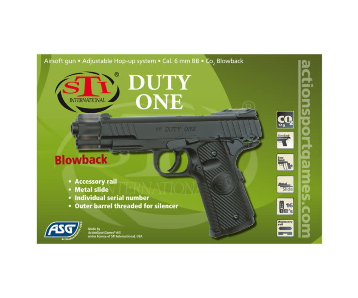 ASG Licensed High Power STI Duty One Co2 Airsoft Gas Pistol (440~500 FPS),  Airsoft Guns, Gas Airsoft Pistols -  Airsoft Superstore