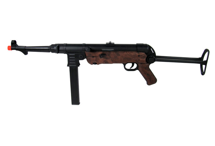 AGM MP40 MP007 Full Metal Electric Rifle with Battery and Charger, Wood Pattern Furniture