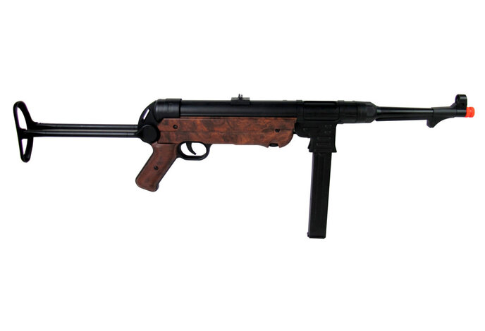 AGM MP40 MP007 Full Metal Electric Rifle with Battery and Charger, Wood Pattern Furniture