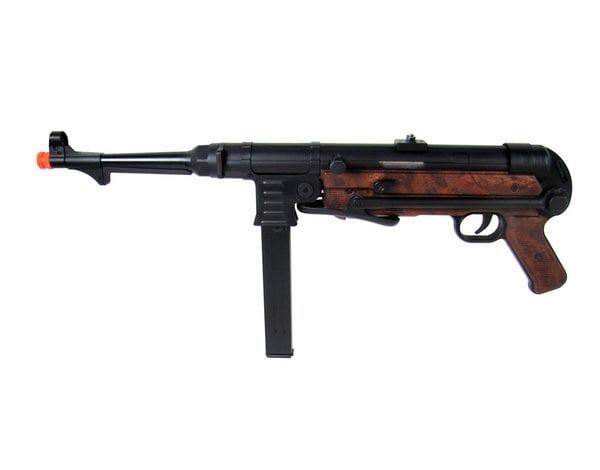 AGM AGM MP40 MP007 Full Metal Electric Rifle with Battery and Charger, Wood Pattern Furniture