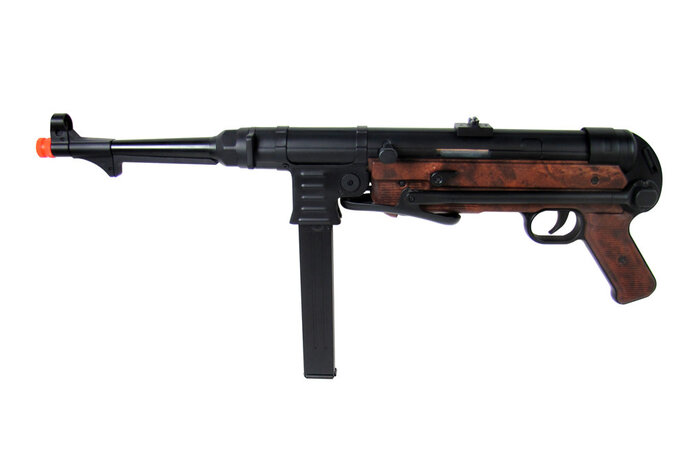 AGM MP40 MP007 Full Metal Electric Rifle with Battery and Charger, Wood Pattern Furniture
